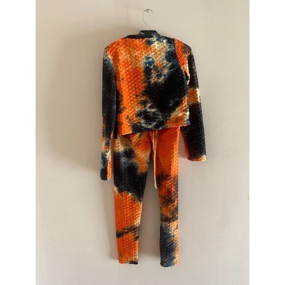 New Mix Tie-Dye Textured Athletic Set Small 2-Piece Activewear - Picture 5 of 13
